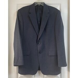 Jos. A Bank Men's Dark Navy Black Wool Blend‎ Sport Coat Blazer Suit Jacket 42R